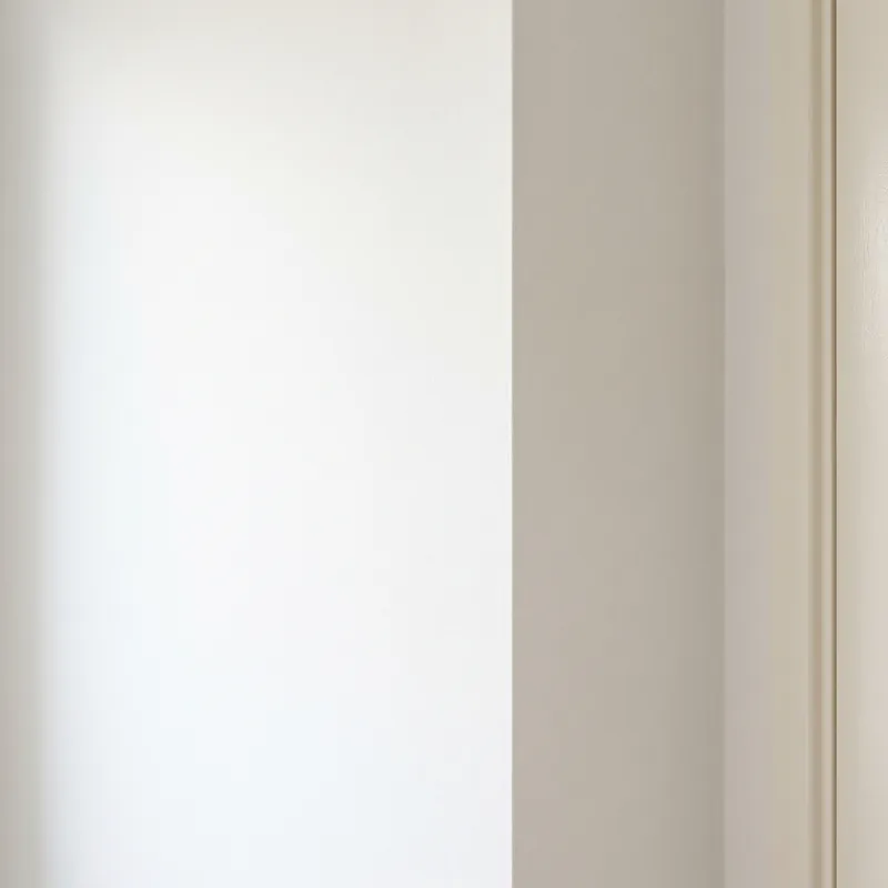 Rendered close-up of a clean painted interior wall corner