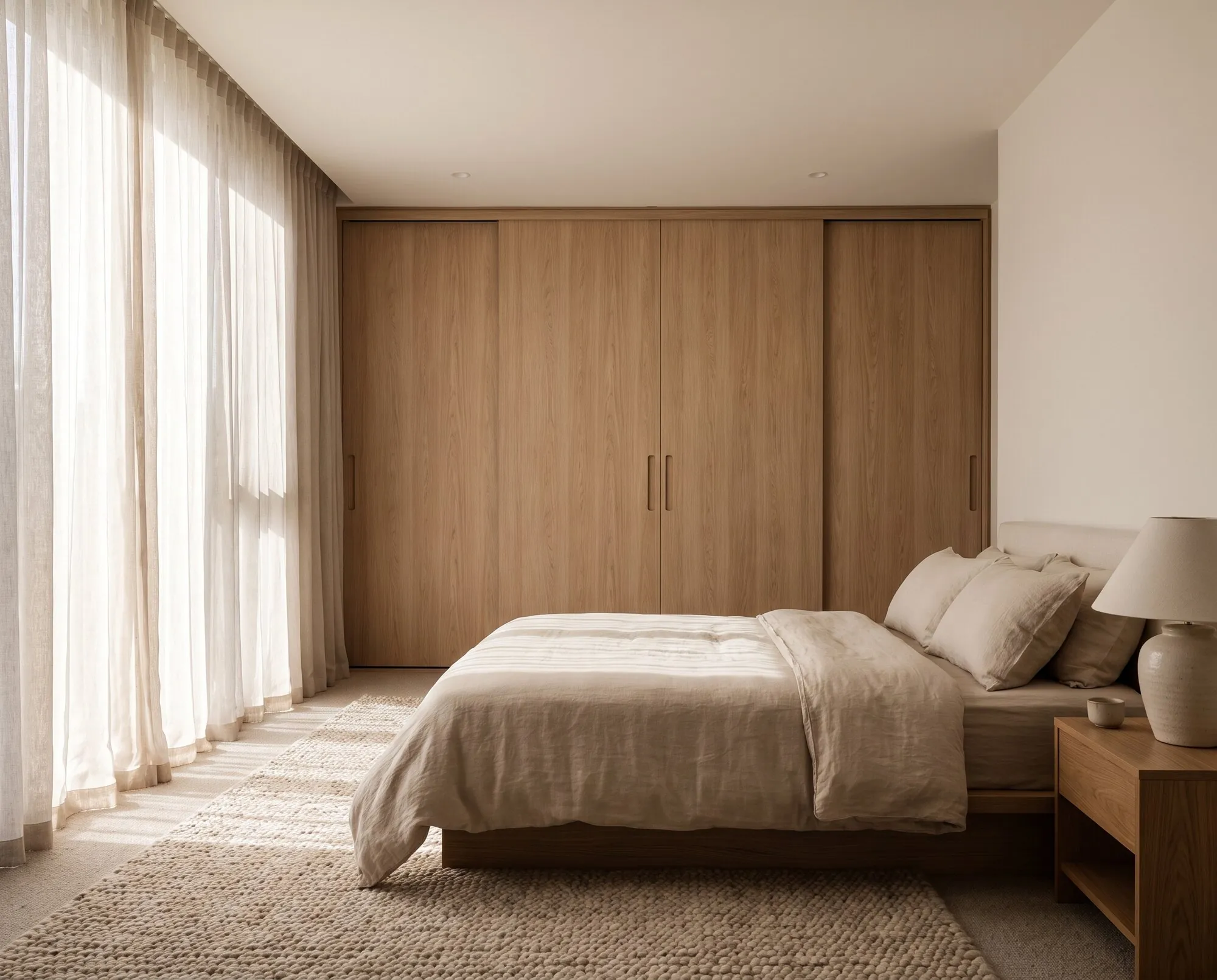 Bedroom with built-in wardrobe